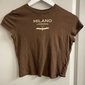 Brown Women's Crop Top